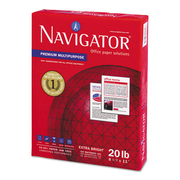 Navigator® Premium Multipurpose Copy Paper, 97 Bright, 20 Lb, 8.5 X 11, White, 500 Sheets-ream, 10 Reams-carton, 40 Cartons-pallet freeshipping - TVN Wholesale